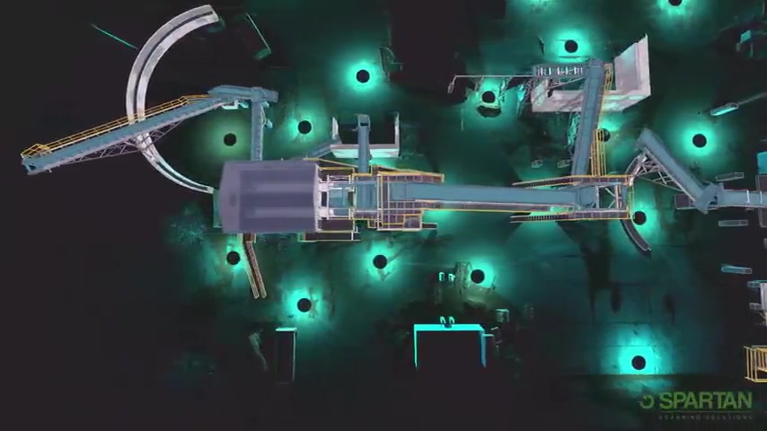 Point cloud visual twin of an industrial facility captured by Spartan Scanning