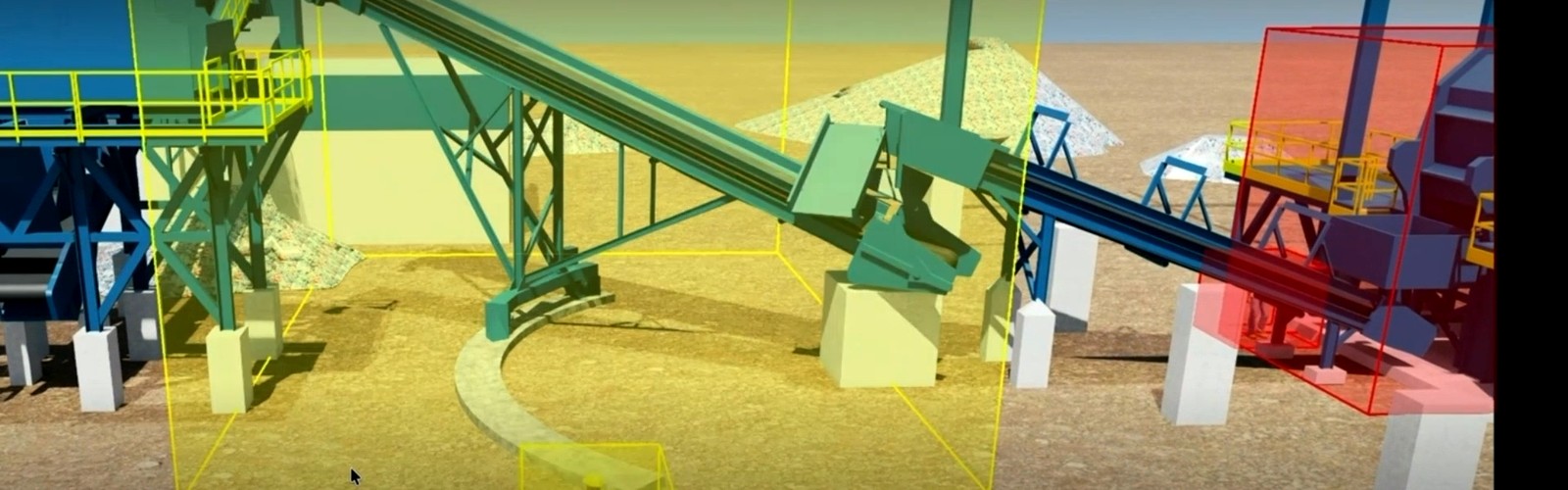 As-built versus as-designed comparison of recycling conveyors in a visual twin